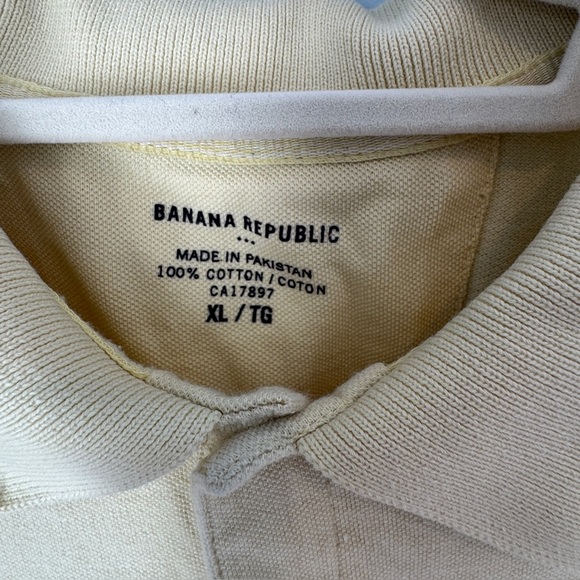 Banana Republic Yellow Men’s Short-sleeved Polo XL - Picture 4 of 4